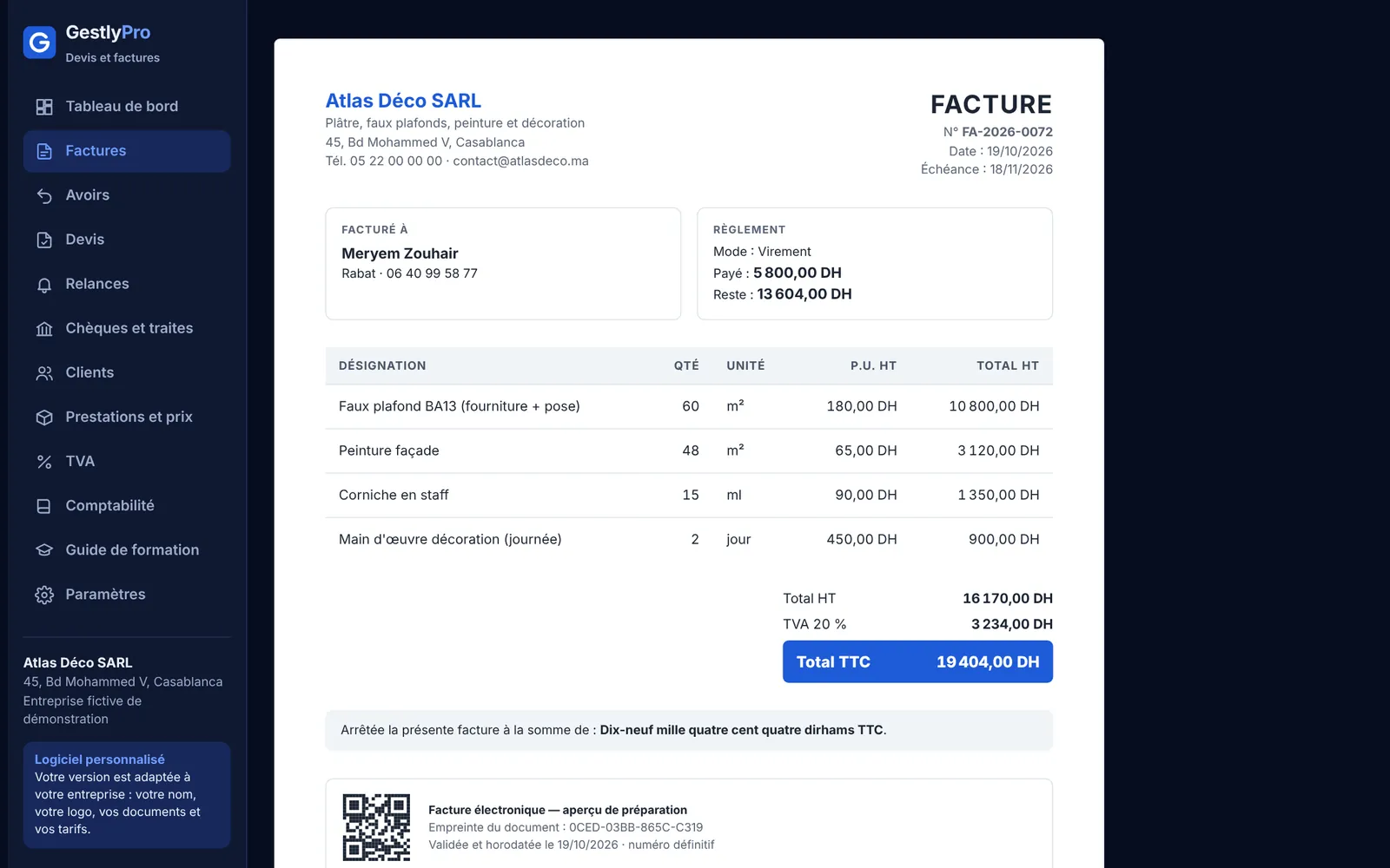 Devis et factures conformes — GestlyPro Factures