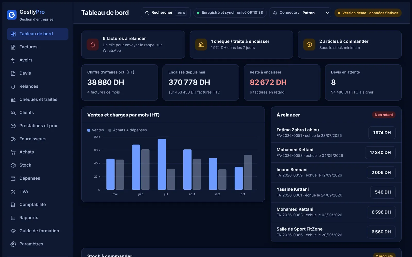 Résultats et comptabilité — GestlyPro Gestion
